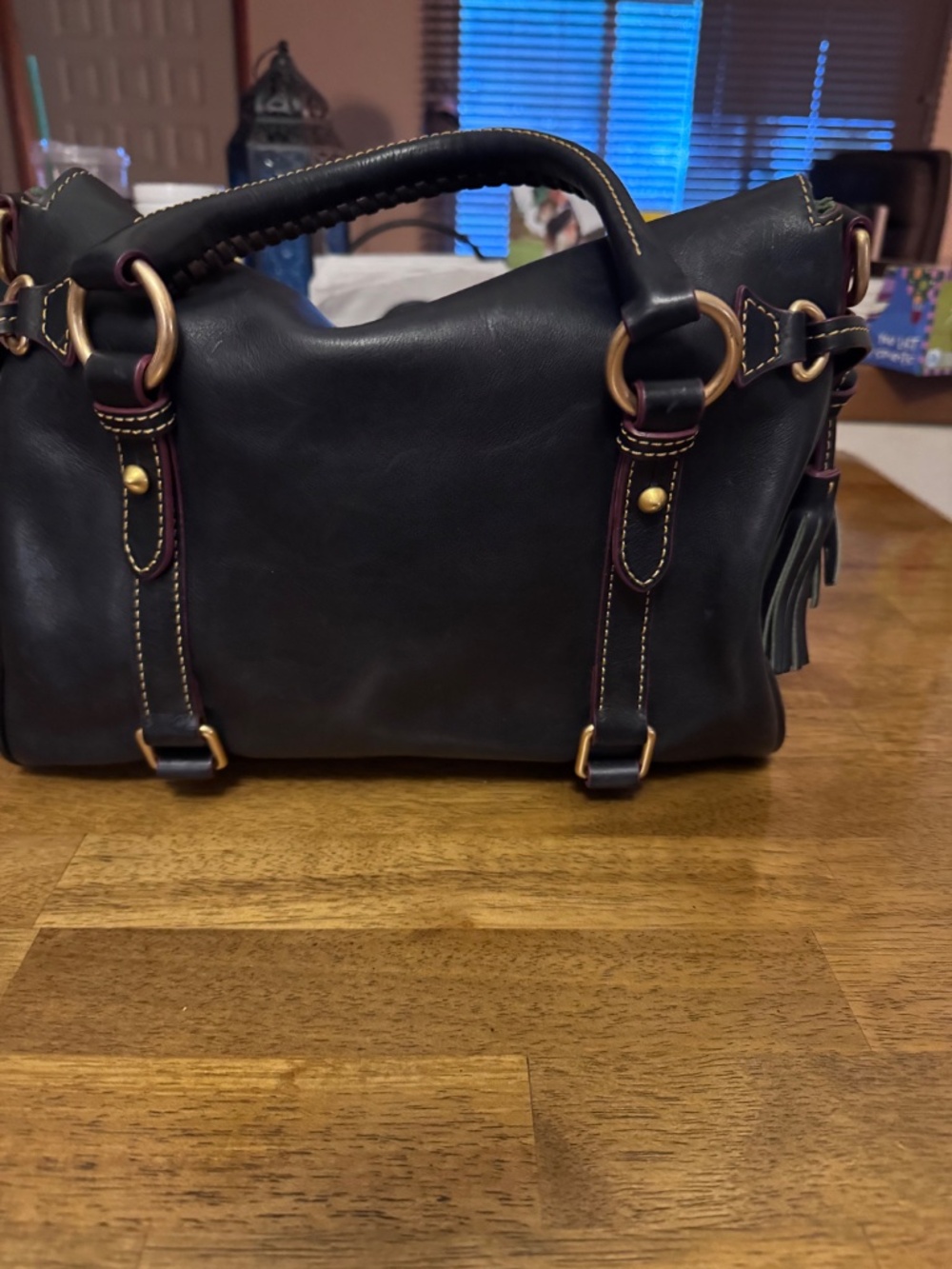 Dooney and Bourke Florentine Standard Navy satchel - Picture 2 of 6